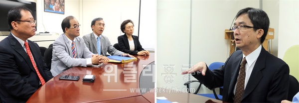 ▲ 지난 4일, 홍콩 주재 유엔난민고등판무관을 방문한 한인단체 관계자들이 Choosin Ngaotheppitak 소장과 함께 북한주민의 인권유린에 대해 유감을 표하며 의견을 교환하고 있다.